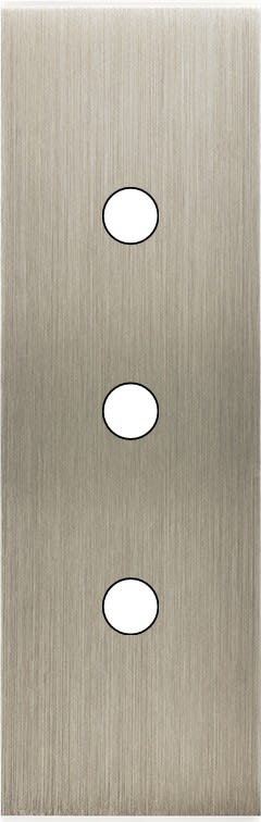 MODELEC - Façade Confidence Laiton Acier Etroite Longue 3 Push