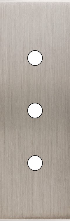 MODELEC - Façade Confidence Laiton Nickel Satine Etroite Longue 3 Push