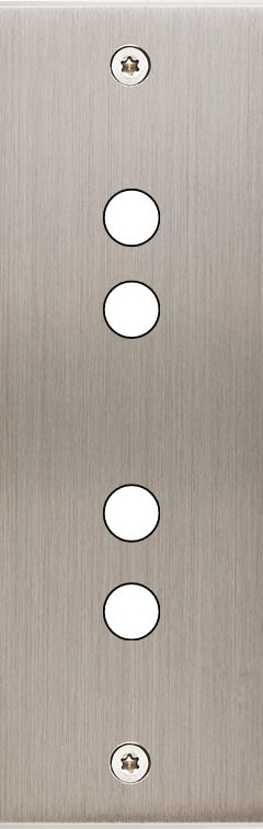 MODELEC - Façade Confidence Laiton Nickel Satine Etroite Longue P4 à Vis