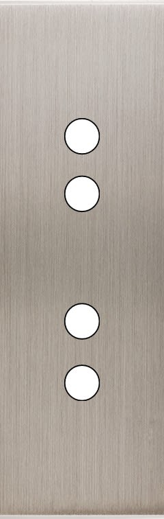 MODELEC - Façade Confidence Laiton Nickel Satine Etroite Longue 4 Push