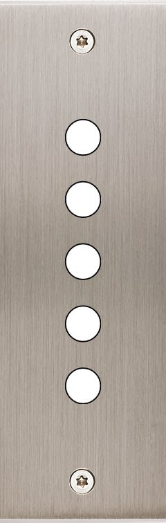 MODELEC - Façade Confidence Laiton Nickel Satine Etroite Longue P5 à Vis