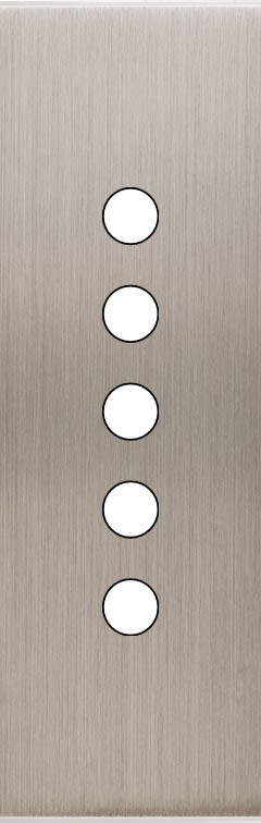 MODELEC - Façade Confidence Laiton Nickel Satine Etroite Longue 5 Push