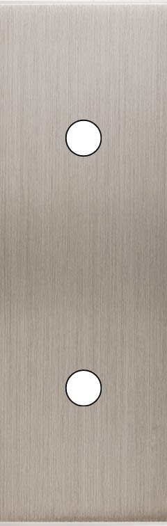 MODELEC - Façade Confidence Laiton Nickel Satine Etroite Longue 2 Push Eloignes