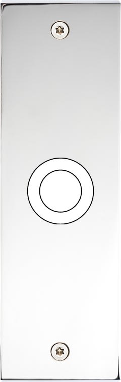 MODELEC - Façade Confidence Laiton Chrome Etroite Longue 1 Gros Push à Vis