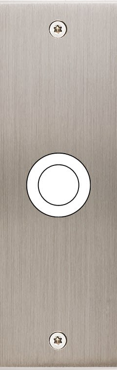 MODELEC - Façade Confidence Laiton Nickel Satine Etroite Longue 1 Gros Push à Vis