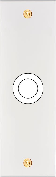 MODELEC - Façade Confidence Laiton Blanc Email Etroite Longue 1 Gros Push à Vis