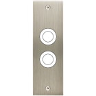 MODELEC - Façade Confidence Laiton Acier Brosse Etroite Longue 2 Gros Push à Vis