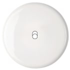 MODELEC - Façade Iris by MODELEC en porcelaine blanche simple poste un basculeur