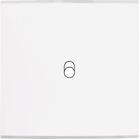 MODELEC - Façade Confidence Laiton Blanc Simple 1 trou oblong