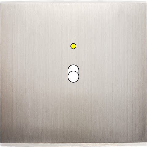 MODELEC - Façade Confidence Laiton Nickel Satine Simple B1+Led Magnetique