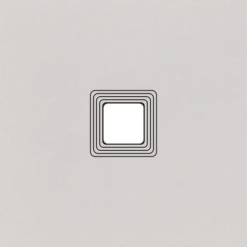 MODELEC - Façade Empreintes VOLUME Blanc Simple 1 bouton carré, magnétique