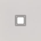 MODELEC - Façade Empreintes VOLUME Blanc Simple 1 bouton carré, magnétique