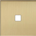 MODELEC - Façade Empreintes ANGLE Laiton Satiné Simple 1 bouton carré, magnétique