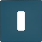 MODELEC - Façade "M" Gris Mat Simple 1 Bouton magnétique