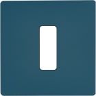 MODELEC - Façade "M" Gris Mat Simple 1 Bouton magnétique