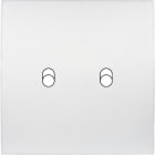 MODELEC - Façade Karo Blanc Soft Touch Simple 2 Basculeurs