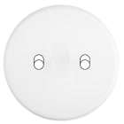 MODELEC - Façade Iris Blanc Soft Touch Simple 2 Basculeurs