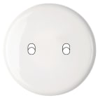 MODELEC - Façade Iris by MODELEC en porcelaine blanche simple poste deux basculeurs