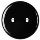 MODELEC - Façade Iris by MODELEC en porcelaine noire simple poste, pour deux basculeurs
