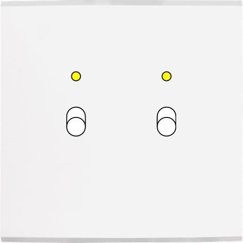 MODELEC - Façade Confidence Laiton Blanc Simple B2+Led Magnetique