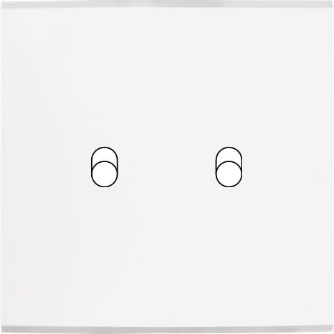 MODELEC - Façade Confidence Laiton Blanc Simple 2 trous oblong