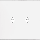 MODELEC - Façade Confidence Laiton Blanc Simple 2 trous oblong