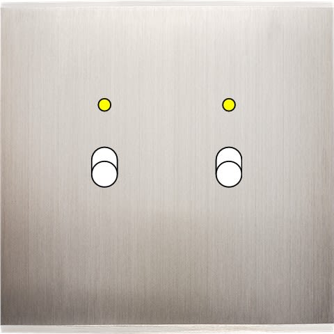 MODELEC - Façade Confidence Laiton Nickel Satine Simple B2+Led Magnetique