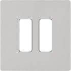 MODELEC - Façade "M" Nickel Sable Simple 2 Boutons magnétique