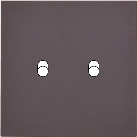 MODELEC - Façade Désir Anthracite Mat Simple 2 trous oblong; Façade à clip.