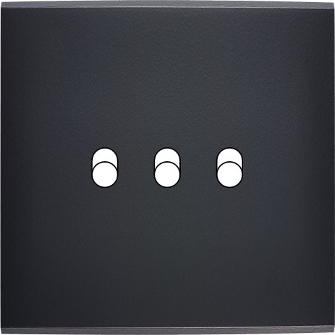 MODELEC - Façade Confidence Laiton Noir Simple 3 Basculeurs