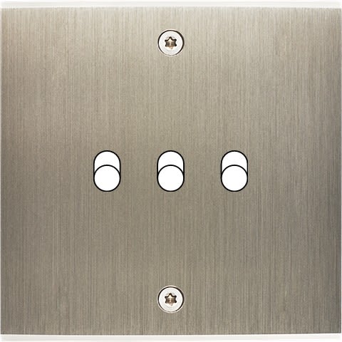 MODELEC - Façade Confidence Laiton Acier Brosse Simple B3 à Vis