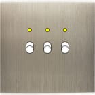 MODELEC - Façade Confidence Laiton Acier Brosse Simple B3+Led Magnetique