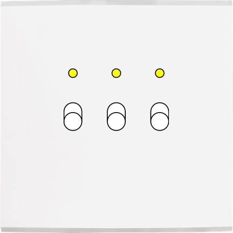 MODELEC - Façade Confidence Laiton Blanc Simple B3+Led Magnetique