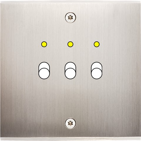 MODELEC - Façade Confidence Laiton Nickel Satine Simple B3+Led à Vis