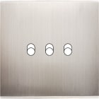 MODELEC - Façade Confidence Laiton Nickel Satine Simple 3 Basculeurs