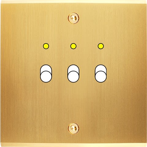 MODELEC - Façade Confidence Laiton Satine Simple B3+Led à Vis