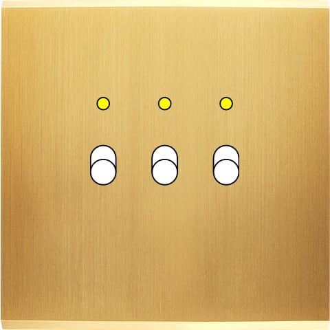 MODELEC - Façade Confidence Laiton Satine Simple B3+Led Magnetique