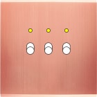 MODELEC - Façade Confidence Laiton Cuivre Satine Simple B3+Led Magnetique