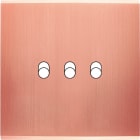 MODELEC - Façade Confidence Laiton Cuivre Satine Simple 3 Basculeurs
