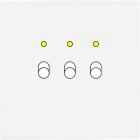 MODELEC - Façade Confidence Laiton Blanc Email Simple B3+Led Magnetique