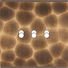 MODELEC - Façade Fascination Laiton Onde Simple 3 Basculeurs