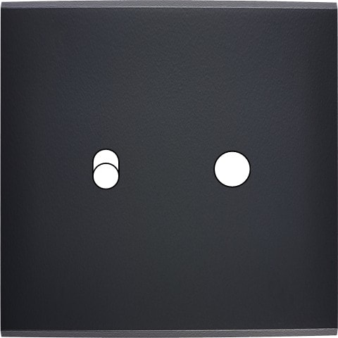 MODELEC - Façade Confidence Laiton Noir Simple 1 Basculeur 1 Push Magnetique