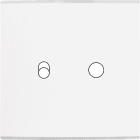 MODELEC - Façade Confidence Laiton Blanc Simple 1 Basculeur 1 Push Magnetique
