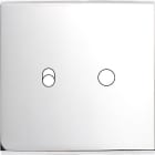 MODELEC - Façade Confidence Laiton Chrome Simple 1 Basculeur 1 Push Magnetique