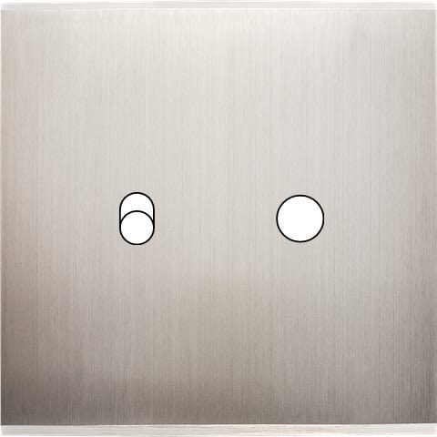 MODELEC - Façade Confidence Laiton Nickel Satine Simple 1 Basculeur 1 Push