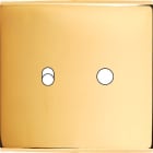 MODELEC - Façade Confidence Laiton Or Miroir Simple 1 Basculeur 1 Push Magnetique