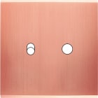 MODELEC - Façade Confidence Laiton Cuivre Satine Simple 1 Basculeur 1 Push Magnetique