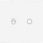 MODELEC - Façade Confidence Laiton Blance Email Simple 1 Basculeur 1 Push Magnetique