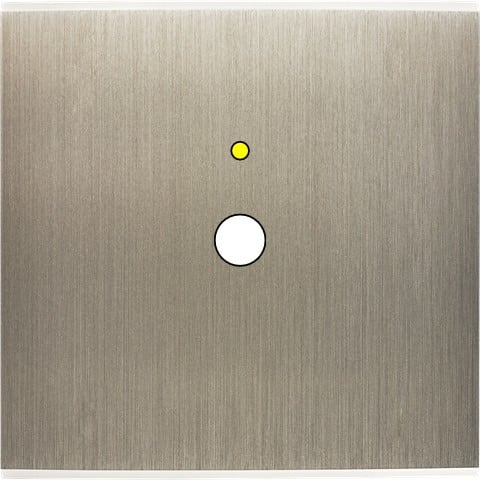 MODELEC - Façade Confidence Laiton Acier Brosse Simple P1+Led Magnetique