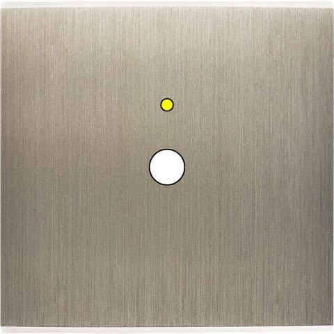 MODELEC - Façade Confidence Laiton Acier Brosse Simple P1+Led Magnetique